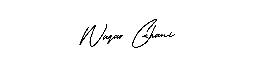 How to make Waqar Ghani signature? AmerikaSignatureDemo-Regular is a professional autograph style. Create handwritten signature for Waqar Ghani name. Waqar Ghani signature style 3 images and pictures png