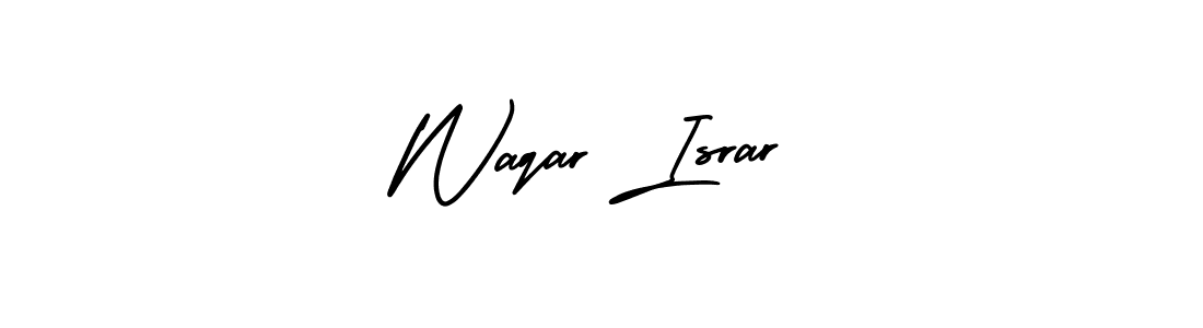 How to make Waqar Israr signature? AmerikaSignatureDemo-Regular is a professional autograph style. Create handwritten signature for Waqar Israr name. Waqar Israr signature style 3 images and pictures png