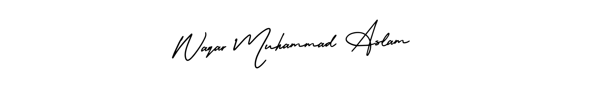 Best and Professional Signature Style for Waqar Muhammad Aslam. AmerikaSignatureDemo-Regular Best Signature Style Collection. Waqar Muhammad Aslam signature style 3 images and pictures png