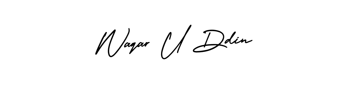 This is the best signature style for the Waqar U Ddin name. Also you like these signature font (AmerikaSignatureDemo-Regular). Mix name signature. Waqar U Ddin signature style 3 images and pictures png