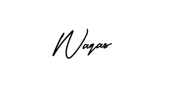 You should practise on your own different ways (AmerikaSignatureDemo-Regular) to write your name (Waqas ) in signature. don't let someone else do it for you. Waqas  signature style 3 images and pictures png