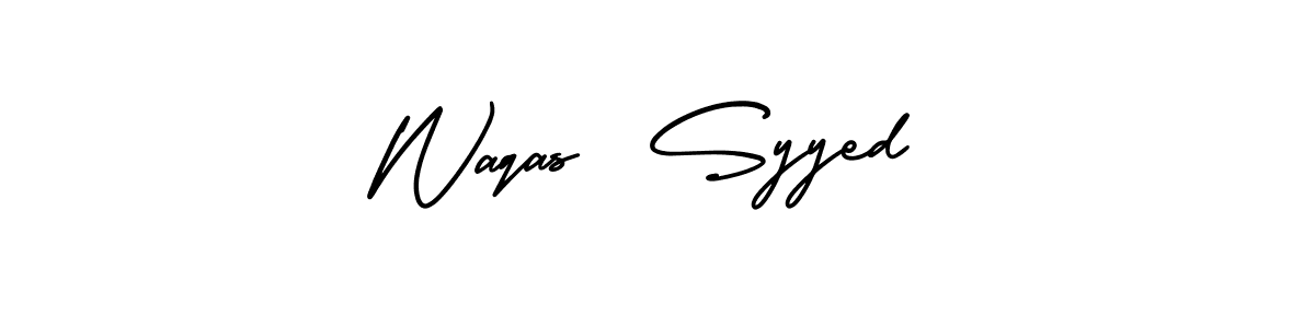 Create a beautiful signature design for name Waqas  Syyed. With this signature (AmerikaSignatureDemo-Regular) fonts, you can make a handwritten signature for free. Waqas  Syyed signature style 3 images and pictures png