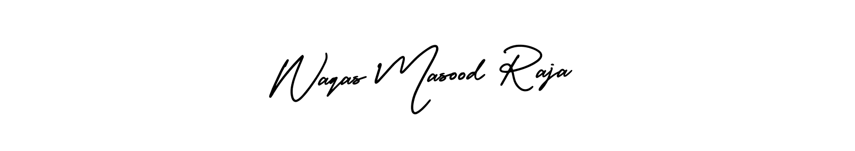 You should practise on your own different ways (AmerikaSignatureDemo-Regular) to write your name (Waqas Masood Raja) in signature. don't let someone else do it for you. Waqas Masood Raja signature style 3 images and pictures png