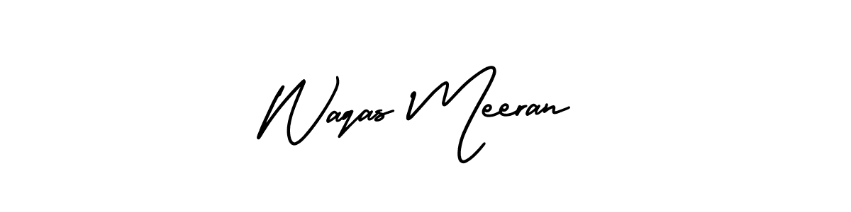 Make a beautiful signature design for name Waqas Meeran. With this signature (AmerikaSignatureDemo-Regular) style, you can create a handwritten signature for free. Waqas Meeran signature style 3 images and pictures png