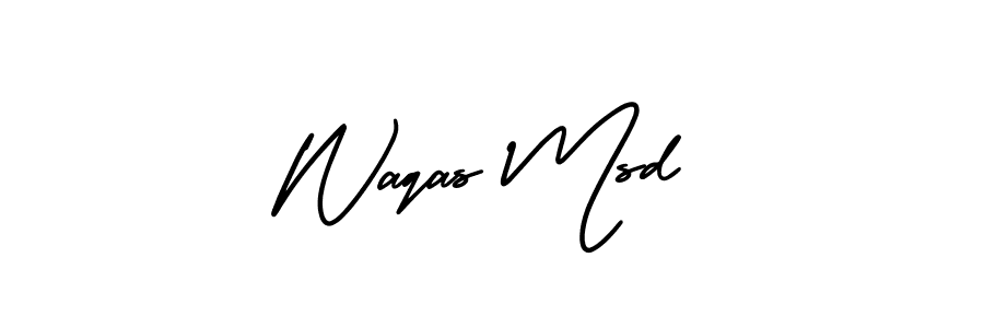 How to Draw Waqas Msd signature style? AmerikaSignatureDemo-Regular is a latest design signature styles for name Waqas Msd. Waqas Msd signature style 3 images and pictures png