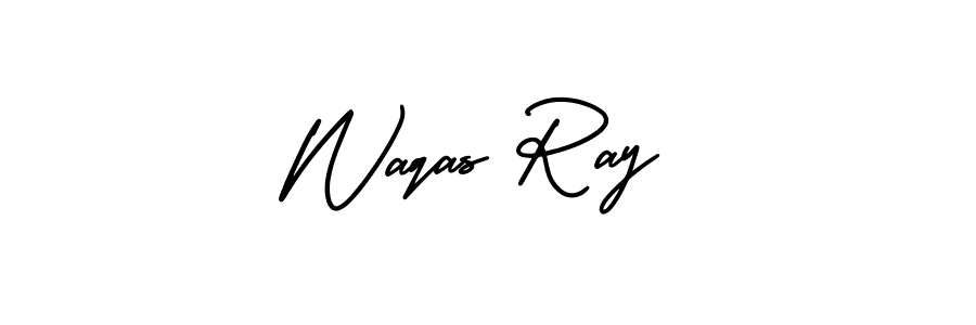 How to Draw Waqas Ray signature style? AmerikaSignatureDemo-Regular is a latest design signature styles for name Waqas Ray. Waqas Ray signature style 3 images and pictures png