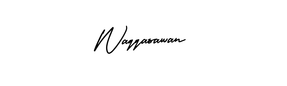 if you are searching for the best signature style for your name Waqqasawan. so please give up your signature search. here we have designed multiple signature styles  using AmerikaSignatureDemo-Regular. Waqqasawan signature style 3 images and pictures png