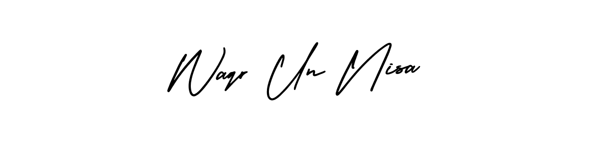 Create a beautiful signature design for name Waqr Un Nisa. With this signature (AmerikaSignatureDemo-Regular) fonts, you can make a handwritten signature for free. Waqr Un Nisa signature style 3 images and pictures png