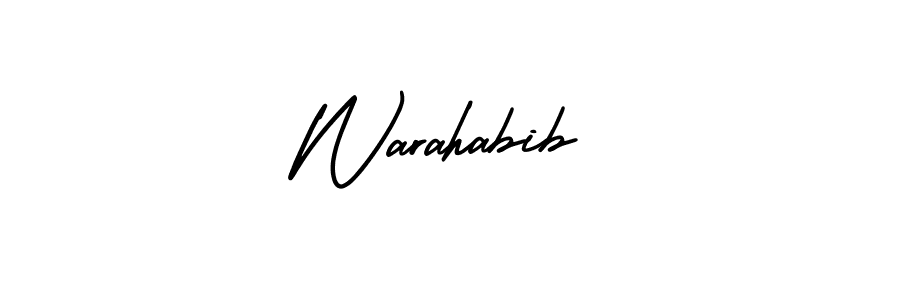 Warahabib stylish signature style. Best Handwritten Sign (AmerikaSignatureDemo-Regular) for my name. Handwritten Signature Collection Ideas for my name Warahabib. Warahabib signature style 3 images and pictures png