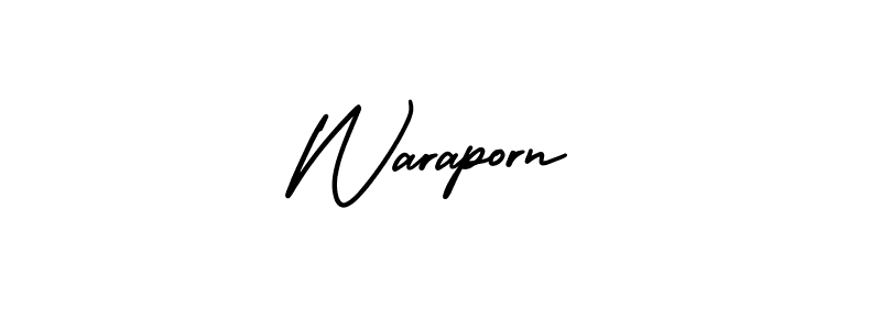 Make a beautiful signature design for name Waraporn. Use this online signature maker to create a handwritten signature for free. Waraporn signature style 3 images and pictures png