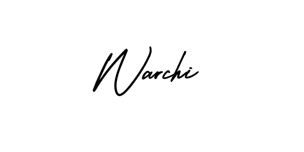 The best way (AmerikaSignatureDemo-Regular) to make a short signature is to pick only two or three words in your name. The name Warchi include a total of six letters. For converting this name. Warchi signature style 3 images and pictures png