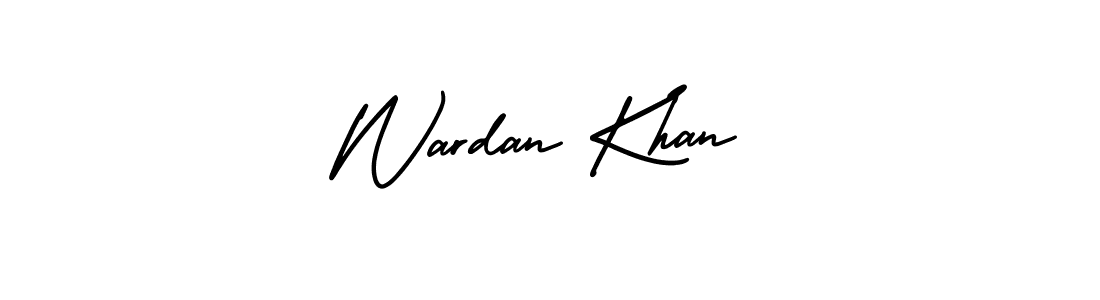 Use a signature maker to create a handwritten signature online. With this signature software, you can design (AmerikaSignatureDemo-Regular) your own signature for name Wardan Khan. Wardan Khan signature style 3 images and pictures png