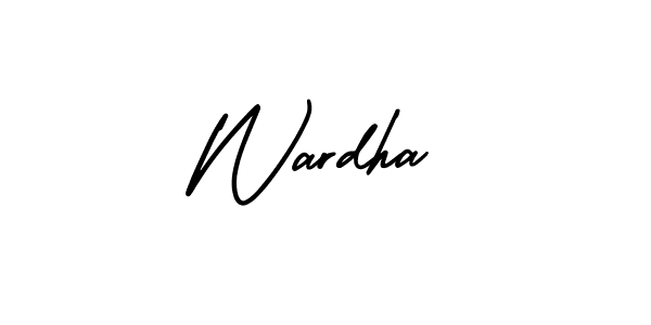 How to make Wardha signature? AmerikaSignatureDemo-Regular is a professional autograph style. Create handwritten signature for Wardha name. Wardha signature style 3 images and pictures png