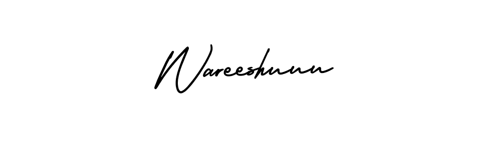 This is the best signature style for the Wareeshuuu name. Also you like these signature font (AmerikaSignatureDemo-Regular). Mix name signature. Wareeshuuu signature style 3 images and pictures png