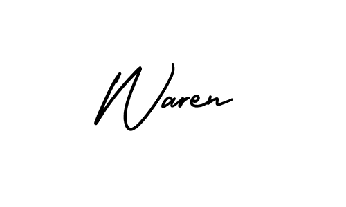 AmerikaSignatureDemo-Regular is a professional signature style that is perfect for those who want to add a touch of class to their signature. It is also a great choice for those who want to make their signature more unique. Get Waren name to fancy signature for free. Waren signature style 3 images and pictures png