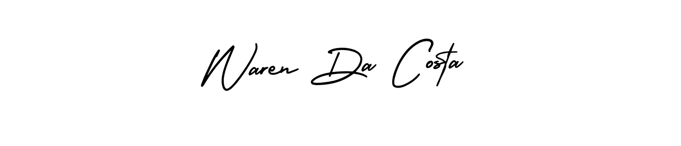 How to make Waren Da Costa signature? AmerikaSignatureDemo-Regular is a professional autograph style. Create handwritten signature for Waren Da Costa name. Waren Da Costa signature style 3 images and pictures png