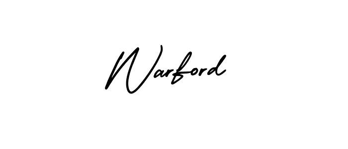 Use a signature maker to create a handwritten signature online. With this signature software, you can design (AmerikaSignatureDemo-Regular) your own signature for name Warford. Warford signature style 3 images and pictures png