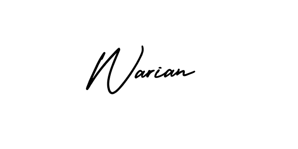 You should practise on your own different ways (AmerikaSignatureDemo-Regular) to write your name (Warian) in signature. don't let someone else do it for you. Warian signature style 3 images and pictures png