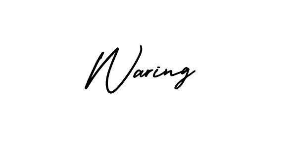 Also You can easily find your signature by using the search form. We will create Waring name handwritten signature images for you free of cost using AmerikaSignatureDemo-Regular sign style. Waring signature style 3 images and pictures png