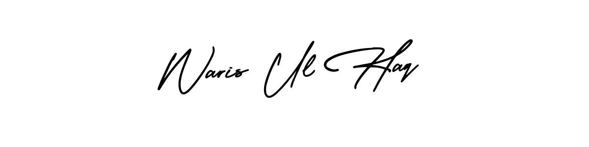 if you are searching for the best signature style for your name Waris Ul Haq. so please give up your signature search. here we have designed multiple signature styles  using AmerikaSignatureDemo-Regular. Waris Ul Haq signature style 3 images and pictures png