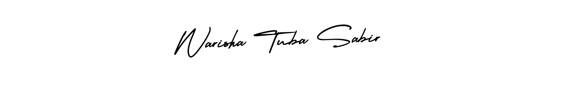 Use a signature maker to create a handwritten signature online. With this signature software, you can design (AmerikaSignatureDemo-Regular) your own signature for name Warisha Tuba Sabir. Warisha Tuba Sabir signature style 3 images and pictures png