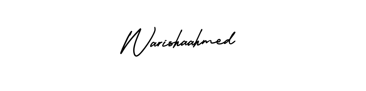 How to make Warishaahmed signature? AmerikaSignatureDemo-Regular is a professional autograph style. Create handwritten signature for Warishaahmed name. Warishaahmed signature style 3 images and pictures png