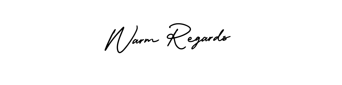 How to Draw Warm Regards signature style? AmerikaSignatureDemo-Regular is a latest design signature styles for name Warm Regards. Warm Regards signature style 3 images and pictures png