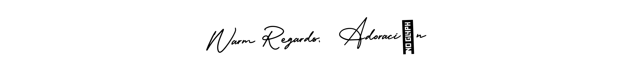 Best and Professional Signature Style for Warm Regards,  Adoración. AmerikaSignatureDemo-Regular Best Signature Style Collection. Warm Regards,  Adoración signature style 3 images and pictures png