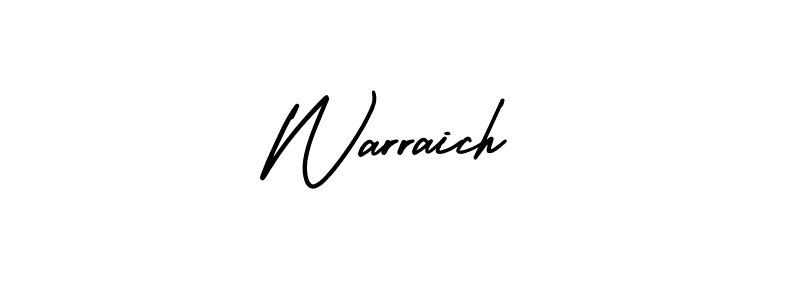 Make a beautiful signature design for name Warraich. With this signature (AmerikaSignatureDemo-Regular) style, you can create a handwritten signature for free. Warraich signature style 3 images and pictures png