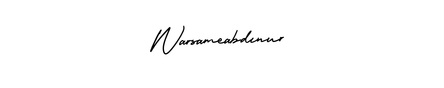 You should practise on your own different ways (AmerikaSignatureDemo-Regular) to write your name (Warsameabdınur) in signature. don't let someone else do it for you. Warsameabdınur signature style 3 images and pictures png