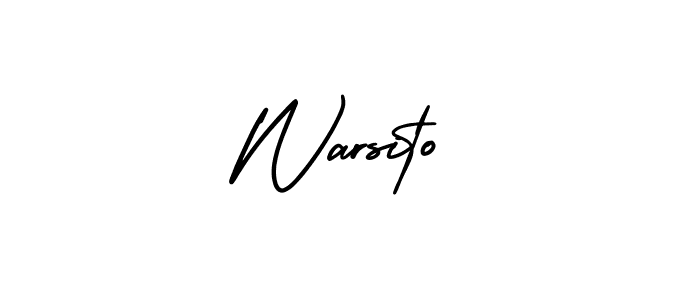 Make a beautiful signature design for name Warsito. With this signature (AmerikaSignatureDemo-Regular) style, you can create a handwritten signature for free. Warsito signature style 3 images and pictures png