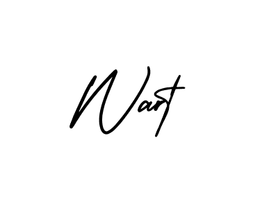 How to Draw Wart signature style? AmerikaSignatureDemo-Regular is a latest design signature styles for name Wart. Wart signature style 3 images and pictures png