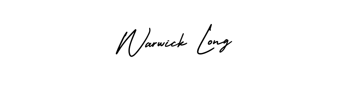 The best way (AmerikaSignatureDemo-Regular) to make a short signature is to pick only two or three words in your name. The name Warwick Long include a total of six letters. For converting this name. Warwick Long signature style 3 images and pictures png