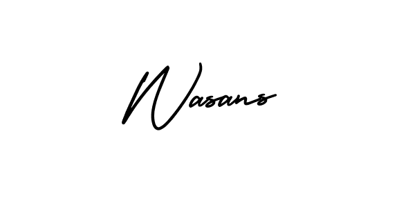 Design your own signature with our free online signature maker. With this signature software, you can create a handwritten (AmerikaSignatureDemo-Regular) signature for name Wasans. Wasans signature style 3 images and pictures png