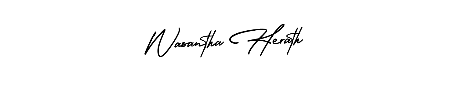 This is the best signature style for the Wasantha Herath name. Also you like these signature font (AmerikaSignatureDemo-Regular). Mix name signature. Wasantha Herath signature style 3 images and pictures png
