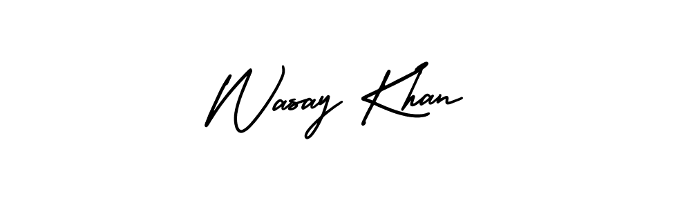 It looks lik you need a new signature style for name Wasay Khan. Design unique handwritten (AmerikaSignatureDemo-Regular) signature with our free signature maker in just a few clicks. Wasay Khan signature style 3 images and pictures png