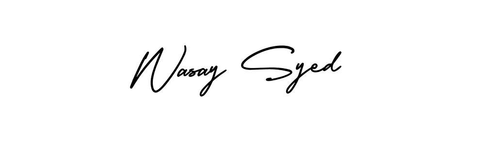 Make a beautiful signature design for name Wasay Syed. Use this online signature maker to create a handwritten signature for free. Wasay Syed signature style 3 images and pictures png