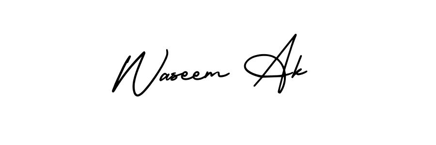 AmerikaSignatureDemo-Regular is a professional signature style that is perfect for those who want to add a touch of class to their signature. It is also a great choice for those who want to make their signature more unique. Get Waseem Ak name to fancy signature for free. Waseem Ak signature style 3 images and pictures png