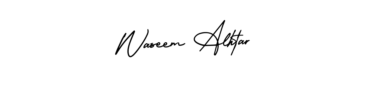 Create a beautiful signature design for name Waseem Alhtar. With this signature (AmerikaSignatureDemo-Regular) fonts, you can make a handwritten signature for free. Waseem Alhtar signature style 3 images and pictures png