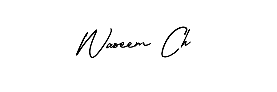 It looks lik you need a new signature style for name Waseem Ch. Design unique handwritten (AmerikaSignatureDemo-Regular) signature with our free signature maker in just a few clicks. Waseem Ch signature style 3 images and pictures png