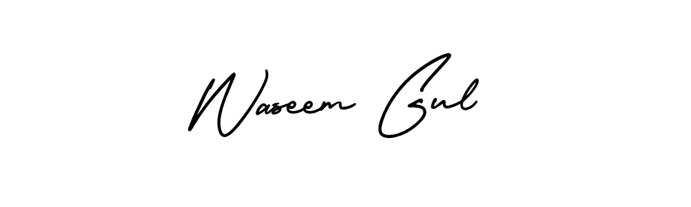 Create a beautiful signature design for name Waseem Gul. With this signature (AmerikaSignatureDemo-Regular) fonts, you can make a handwritten signature for free. Waseem Gul signature style 3 images and pictures png