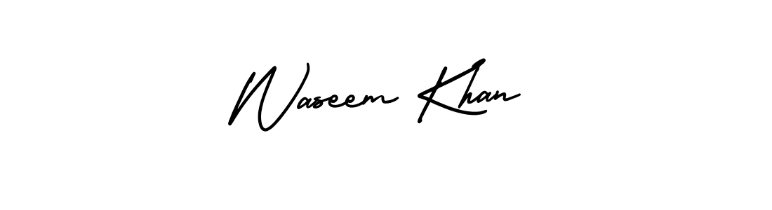 How to Draw Waseem Khan signature style? AmerikaSignatureDemo-Regular is a latest design signature styles for name Waseem Khan. Waseem Khan signature style 3 images and pictures png