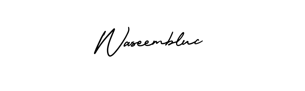 Create a beautiful signature design for name Waseembluc. With this signature (AmerikaSignatureDemo-Regular) fonts, you can make a handwritten signature for free. Waseembluc signature style 3 images and pictures png
