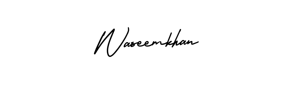 Create a beautiful signature design for name Waseemkhan. With this signature (AmerikaSignatureDemo-Regular) fonts, you can make a handwritten signature for free. Waseemkhan signature style 3 images and pictures png