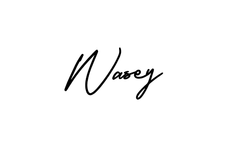 Also You can easily find your signature by using the search form. We will create Wasey name handwritten signature images for you free of cost using AmerikaSignatureDemo-Regular sign style. Wasey signature style 3 images and pictures png