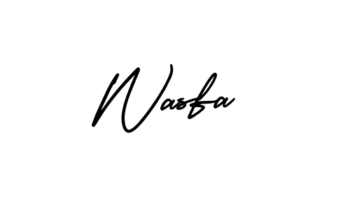 Make a beautiful signature design for name Wasfa. Use this online signature maker to create a handwritten signature for free. Wasfa signature style 3 images and pictures png