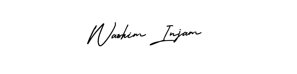 Make a short Washim Injam signature style. Manage your documents anywhere anytime using AmerikaSignatureDemo-Regular. Create and add eSignatures, submit forms, share and send files easily. Washim Injam signature style 3 images and pictures png