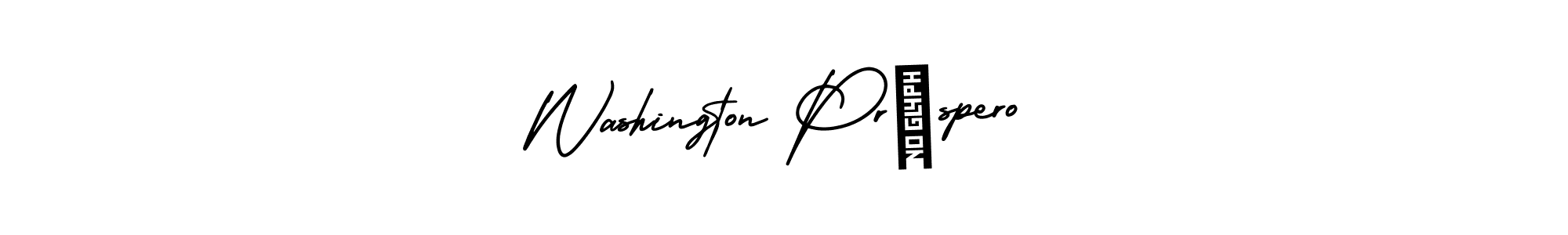 Design your own signature with our free online signature maker. With this signature software, you can create a handwritten (AmerikaSignatureDemo-Regular) signature for name Washington Próspero. Washington Próspero signature style 3 images and pictures png