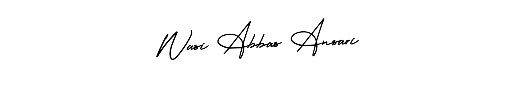 Check out images of Autograph of Wasi Abbas Ansari name. Actor Wasi Abbas Ansari Signature Style. AmerikaSignatureDemo-Regular is a professional sign style online. Wasi Abbas Ansari signature style 3 images and pictures png