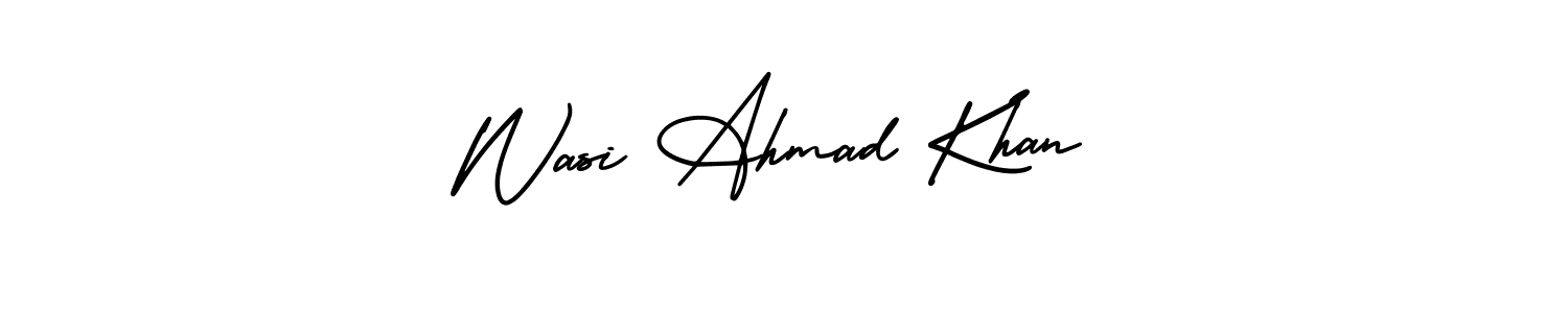 You can use this online signature creator to create a handwritten signature for the name Wasi Ahmad Khan. This is the best online autograph maker. Wasi Ahmad Khan signature style 3 images and pictures png